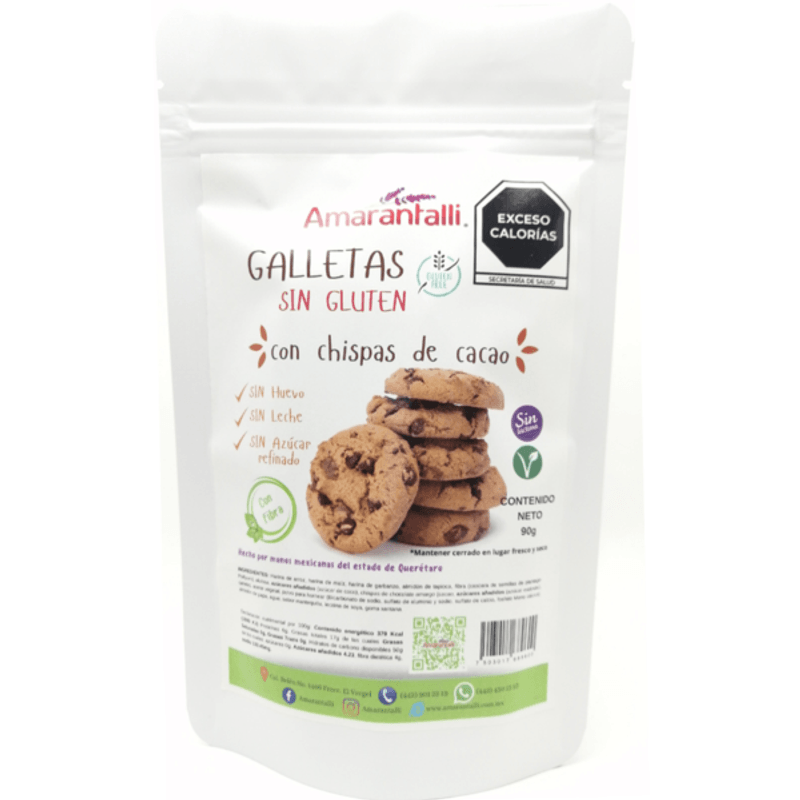 Amarantalli Gluten-Free Cocoa Chips Cookies, 3.2 oz Main image