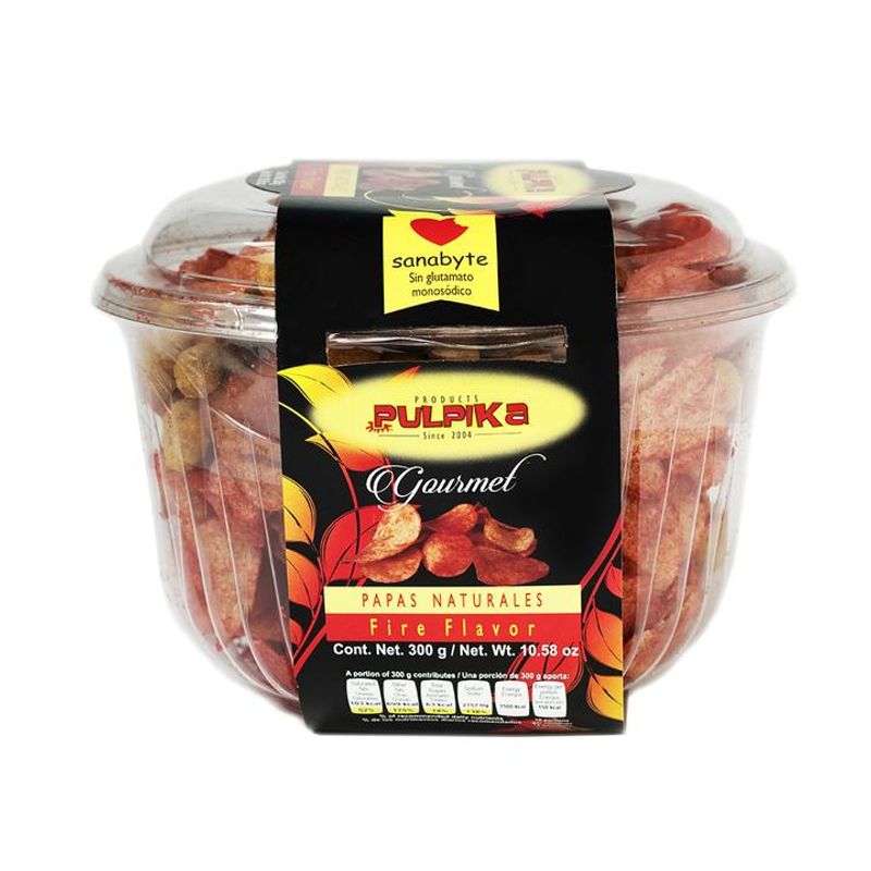 Pulpika Natural Fire Flavor Potato Chips 11 oz Main image