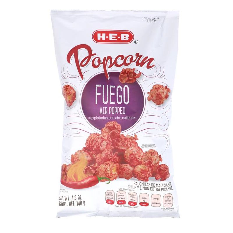 HEB Fire Popcorn Chili and Lemon Flavor 5 oz Main image