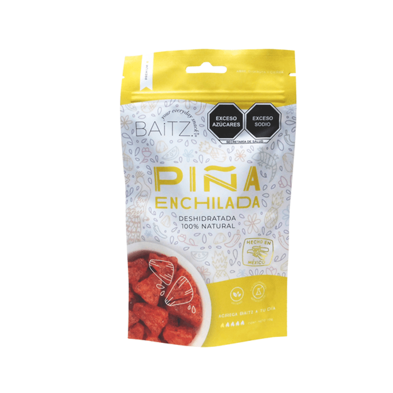 Baitz Dehydrated 100% Natural Spicy Pineapple, 4 oz Main image