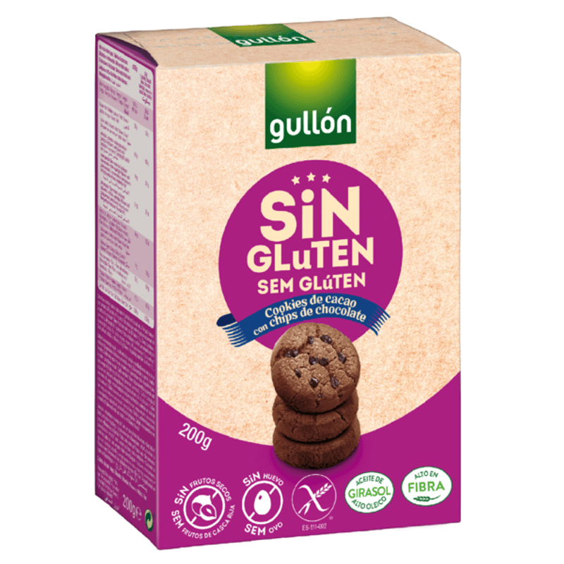 Gullon Gluten-Free Chocolate Chip Cookies 7 oz Main image