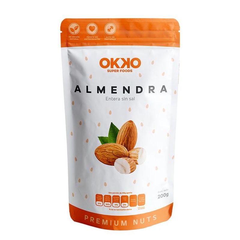 Okko Whole Almonds Unsalted 7 oz