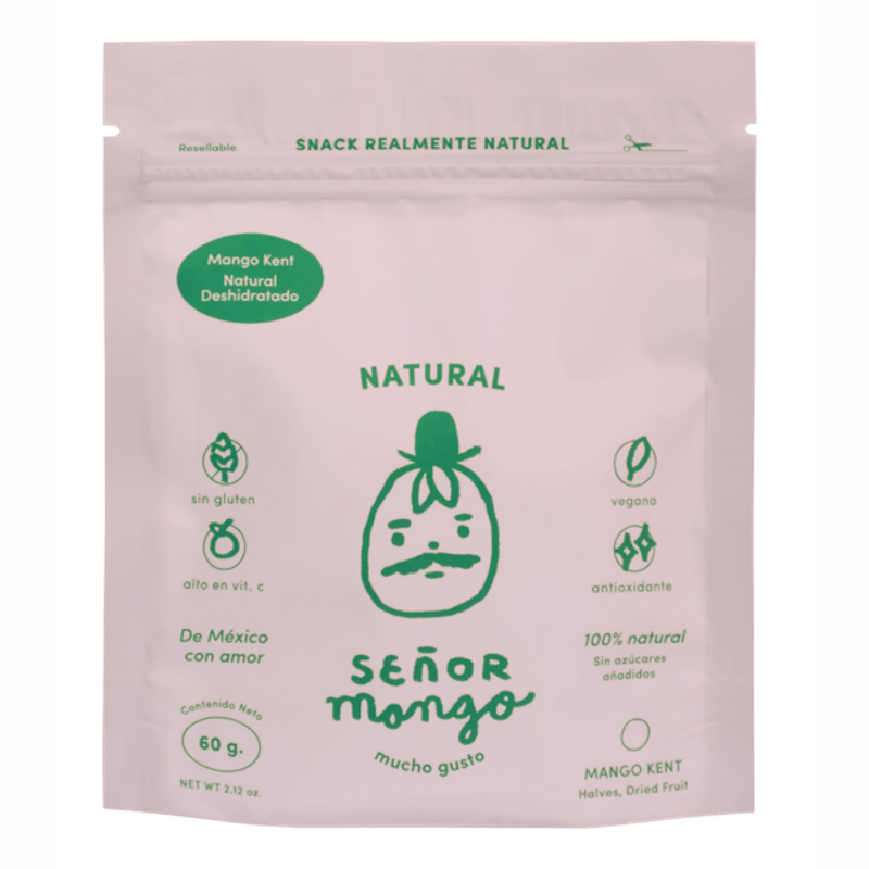 Señor Mango Natural Dried Kent Mango Snack, 2 oz Main image