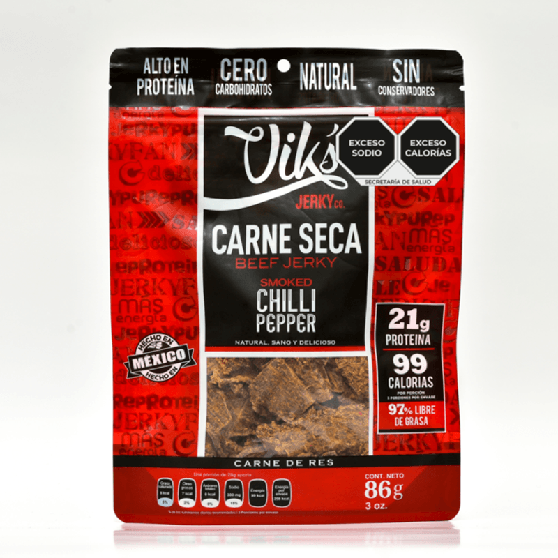 Vik Jerky Smoked Chili Pepper Beef Jerky 3 oz Main image