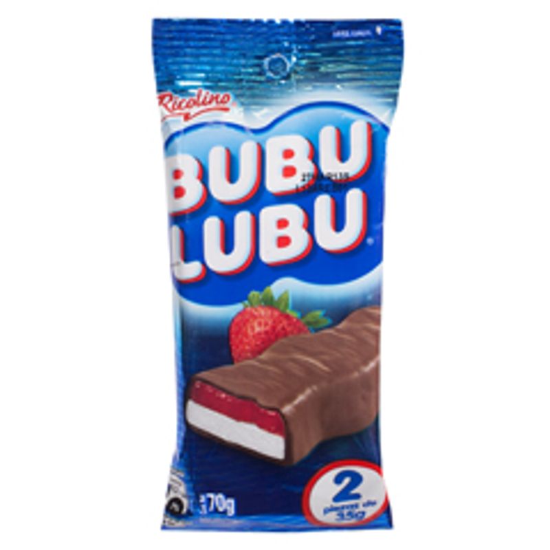 Ricolino Bubulubu Strawberry Chocolate Bar, 2 oz Main image