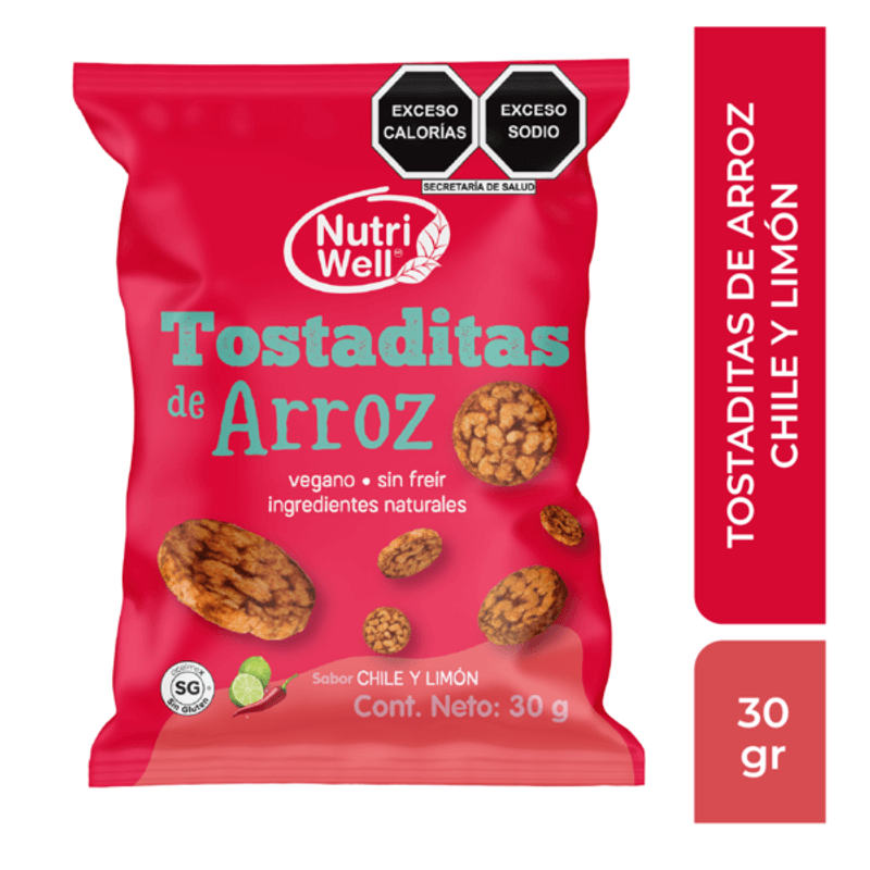 Nutriwell Rice Cakes with Chili and Lime 1 oz Main image