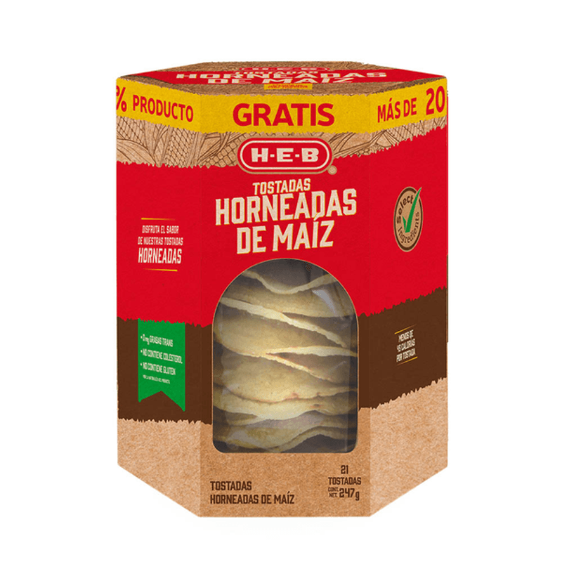 HEB Baked Tostadas 20% More 8 oz Main image