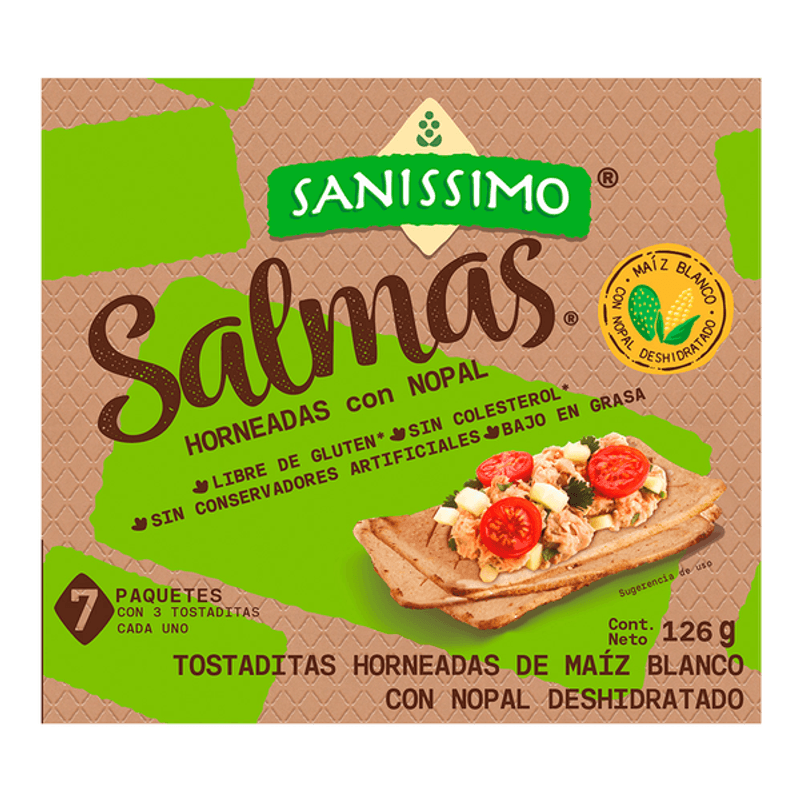Sanissimo Baked Nopal Salmas 4 oz Main image