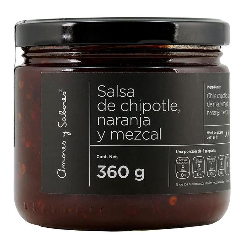 Amores y Sabores Chipotle Sauce with Orange and Mezcal Classic 13 oz Main image