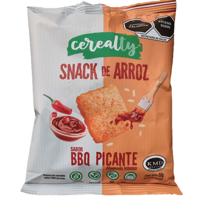 Cerealty Spicy BBQ Rice Snacks, 2 oz Main image