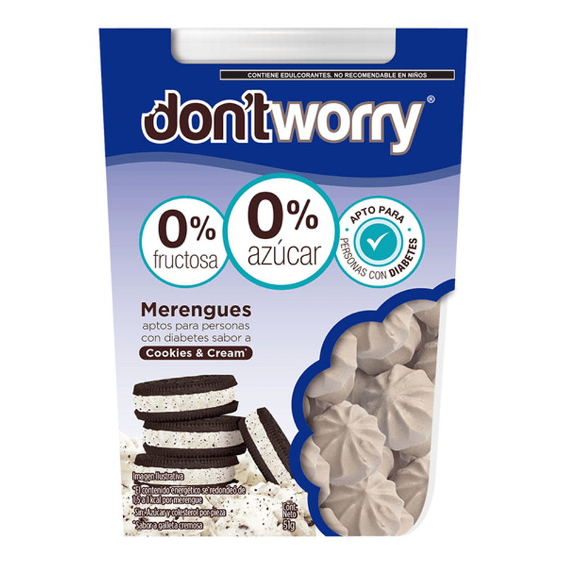 Dont Worry Cookies and Cream Meringue - 2 oz Main image