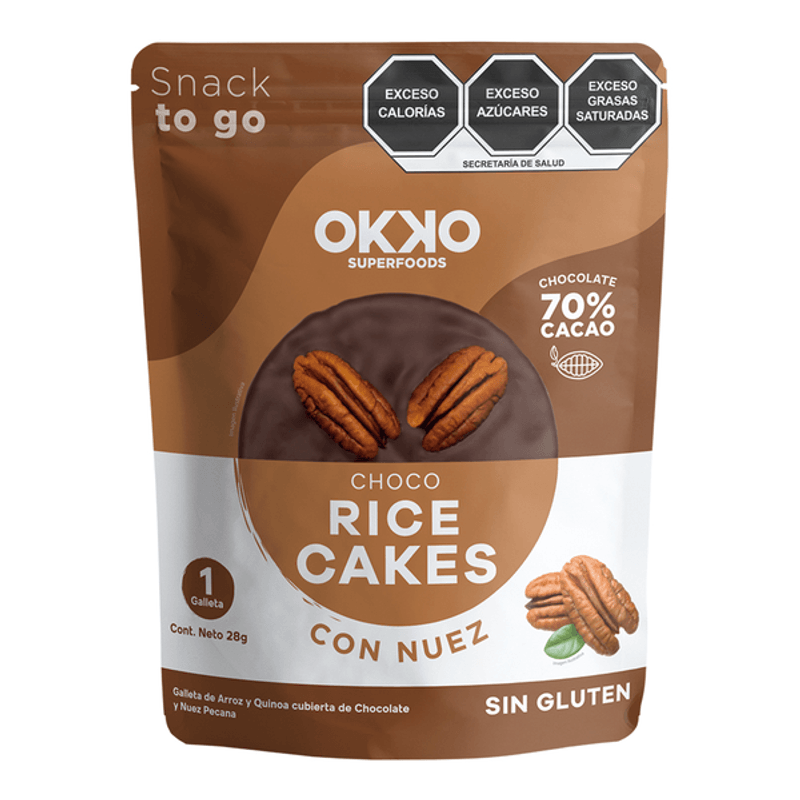Okko Super Foods Factory Nut Choco Rice Cakes, 1 oz Main image