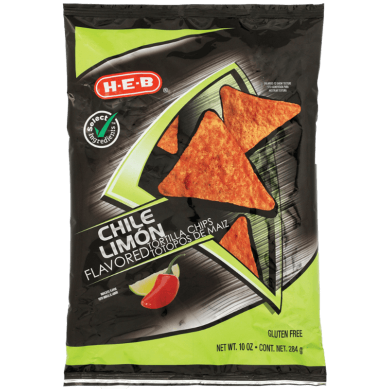 HEB Chile Lime Tortilla Chips 10 oz Main image