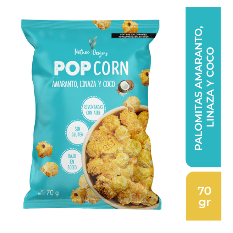 Amaranth Linseed and Coconut Popcorn 2 oz Main image