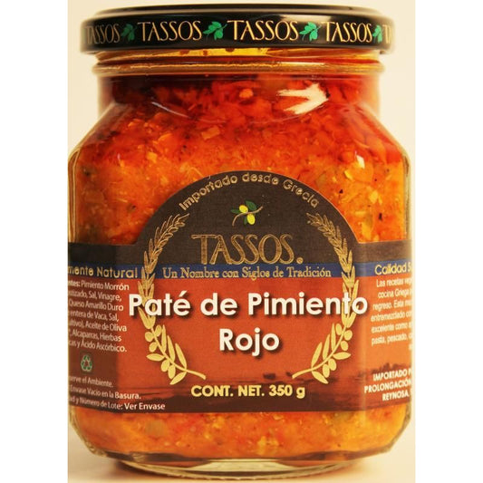 Tassos Red Pepper and Greek Cheese Pate - 12 oz