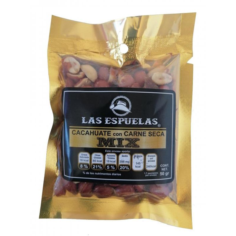 Las Espuelas Dried Beef with Peanuts 2 oz Main image