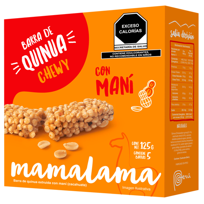 Mamalama 5 Quinoa Chewy Peanut Bars, 4.5 oz Main image