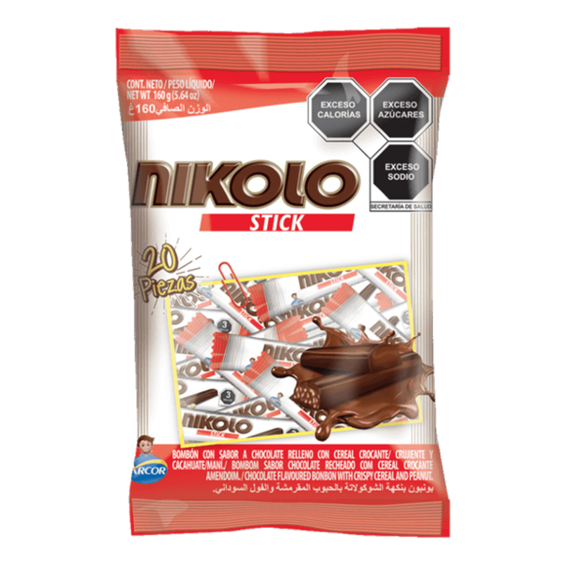 Nikolo Chocolate Stick Bar 20 Pcs