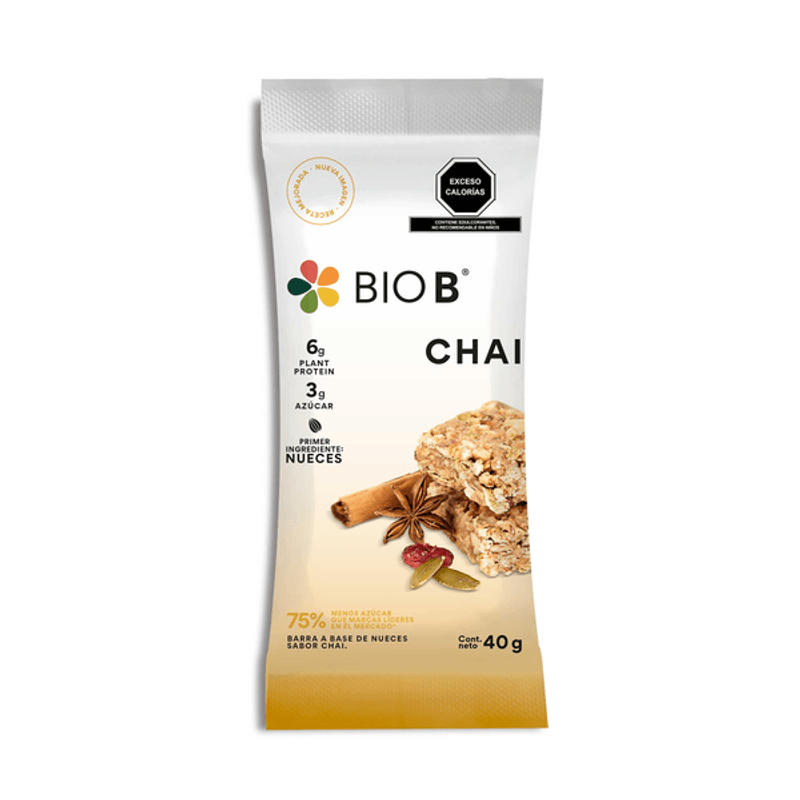 Bio B Chai Bars with Vegetable Protein, 1.4 oz Main image