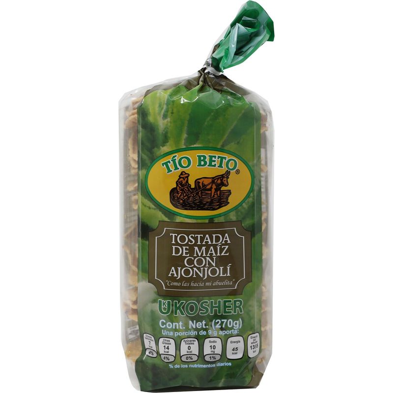 Tío Beto Corn Tostadas with Sesame 9.5 oz Main image