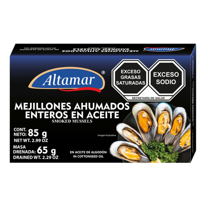 Altamar Smoked Mussels - 3 oz Main image