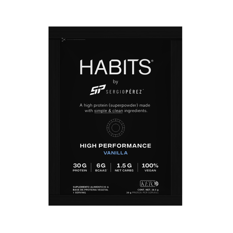 Habits High Performance Plant Protein Vanilla Packet, 1.4 oz Main image