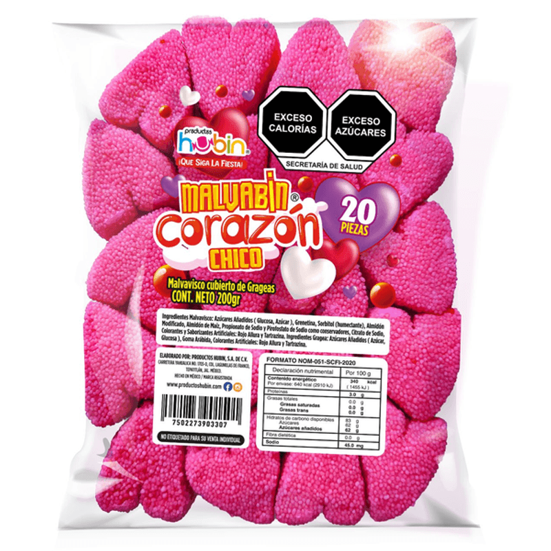 Small Pink Heart Marshmallow 20 Pcs