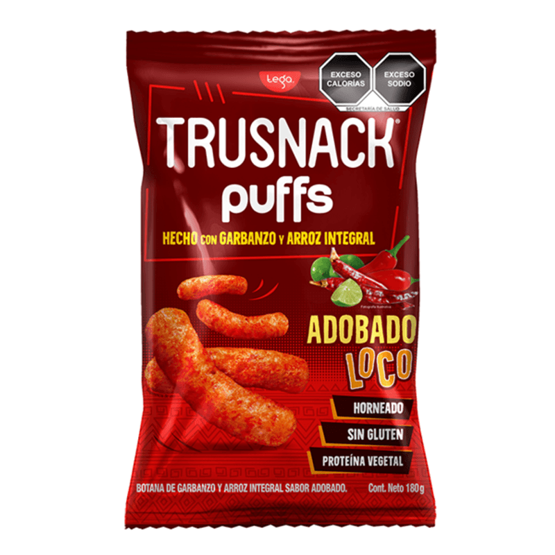 Trusnack Puffs Family Size Crazy Adobo Flavor 6 oz