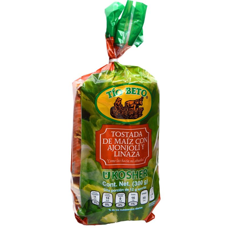 Tio Beto Corn Tostadas Flaxseed & Sesame 10.6 oz