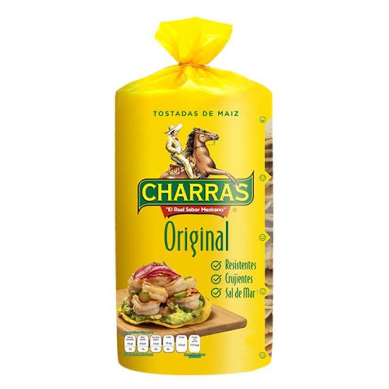 Charras Natural Yellow Toasted Tortillas Crispy 9.9 oz