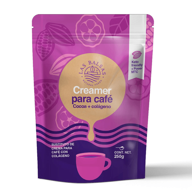 Las Balsas Coffee Creamer + Cocoa + Collagen, 8.8 oz Main image