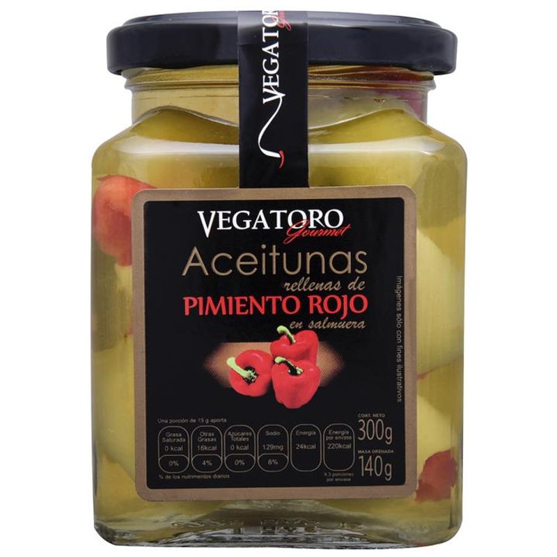 Vegatorio Olive Stuffed with Red Pepper 11 oz Main image