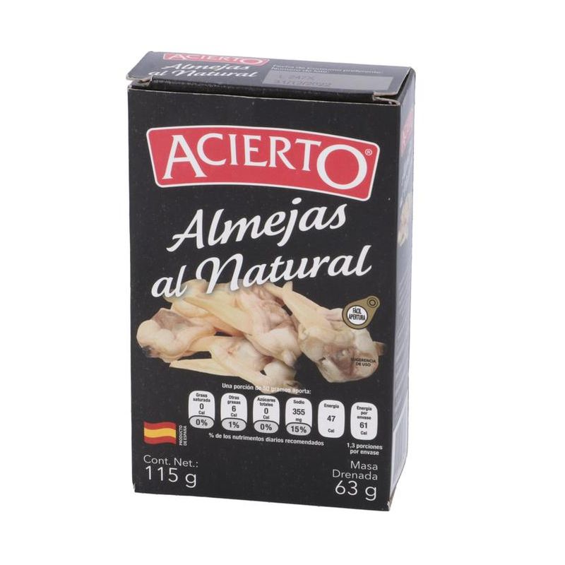 Acierto Natural Clams - 4 oz