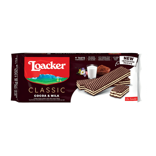 Loacker Cocoa and Milk Wafers - 6 oz