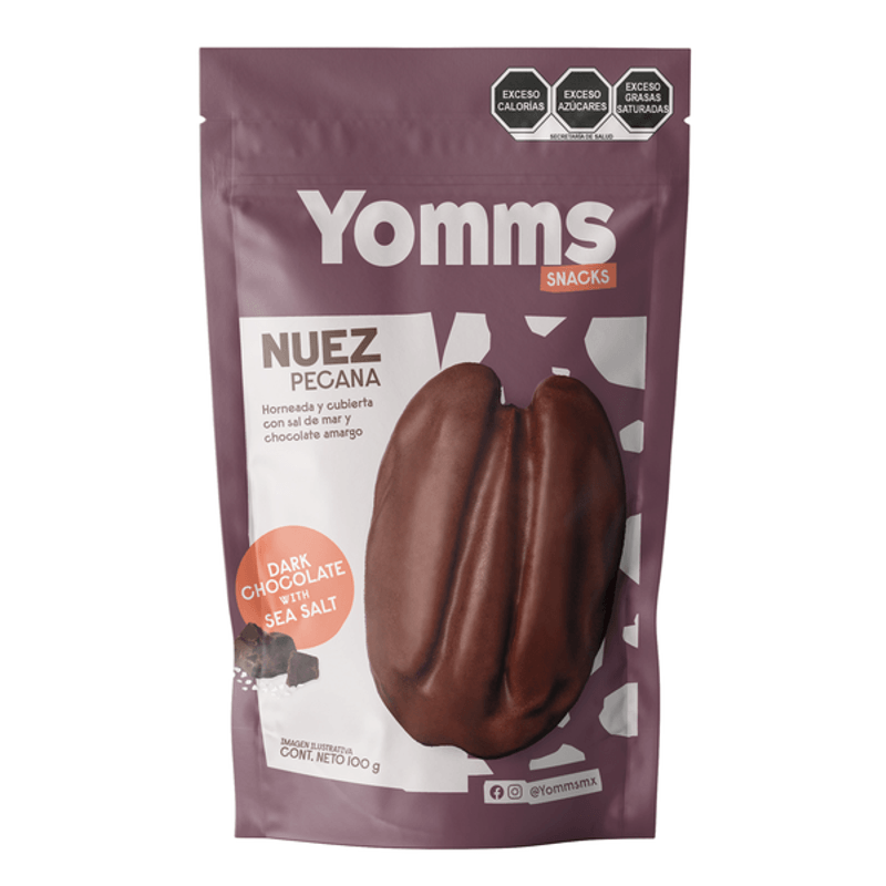 Yomms Pecan Nuts Chocolate with Sea Salt 4 oz Main image