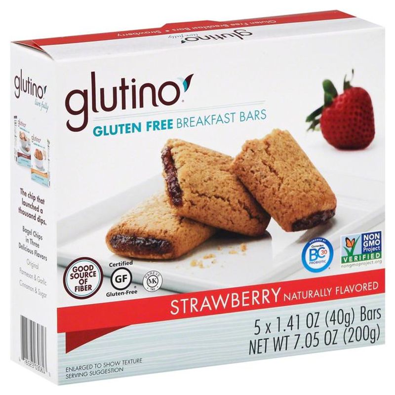 Glutino Baked Strawberry Bars 7 oz