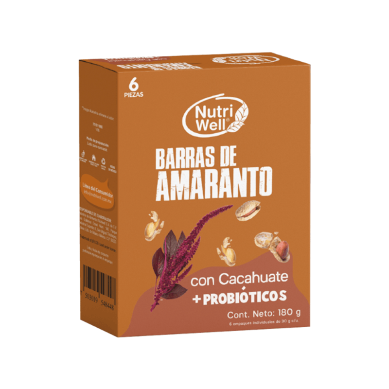 Nutriwell Amaranth Bars with Peanuts - 6 oz Main image