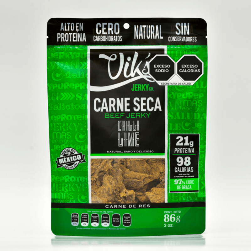 Vik S Jerky Chili Lime Beef Jerky 3 oz Main image