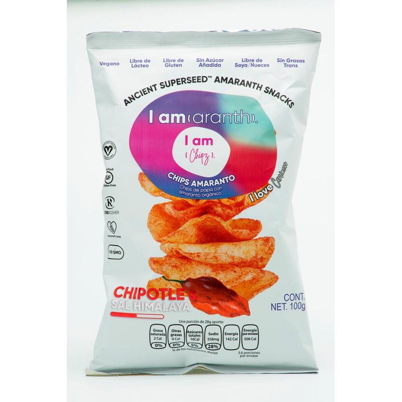 I Am Aranth Organic Amaranth Potato Chips Chipotle 4 oz