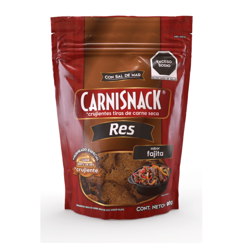 Carnisnack Beef Jerky Fajita Flavor 3 oz